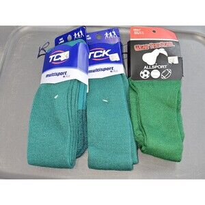 TCK Multisport +plus Tube Socks Large Green Pear Sox 3 Pair